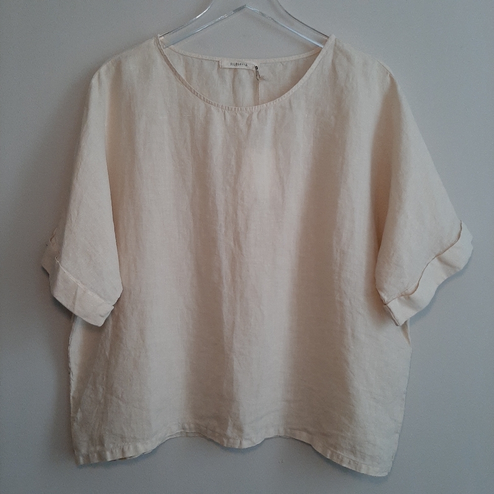 Filosofia Linen Zoe Top Yellow Size Large